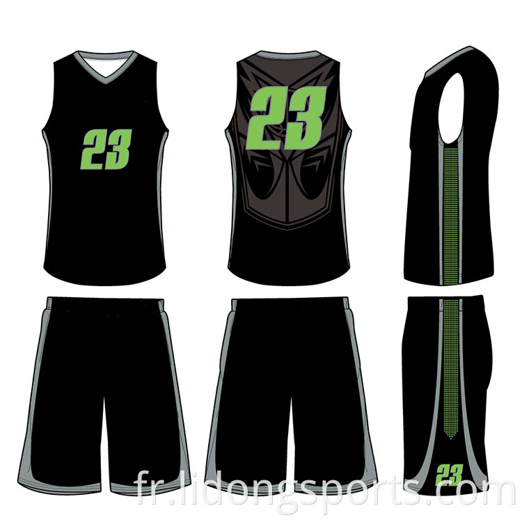 Basketball Jersey Derniteal Basketball Jersey Design 2021 Jersey de basket-ball réversible